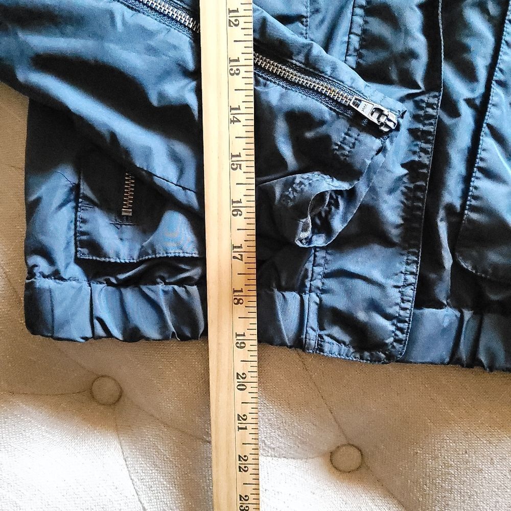 Athleta Military Bomber Windbreaker Hooded Blue Jacket Size X Small - Picture 16 of 16